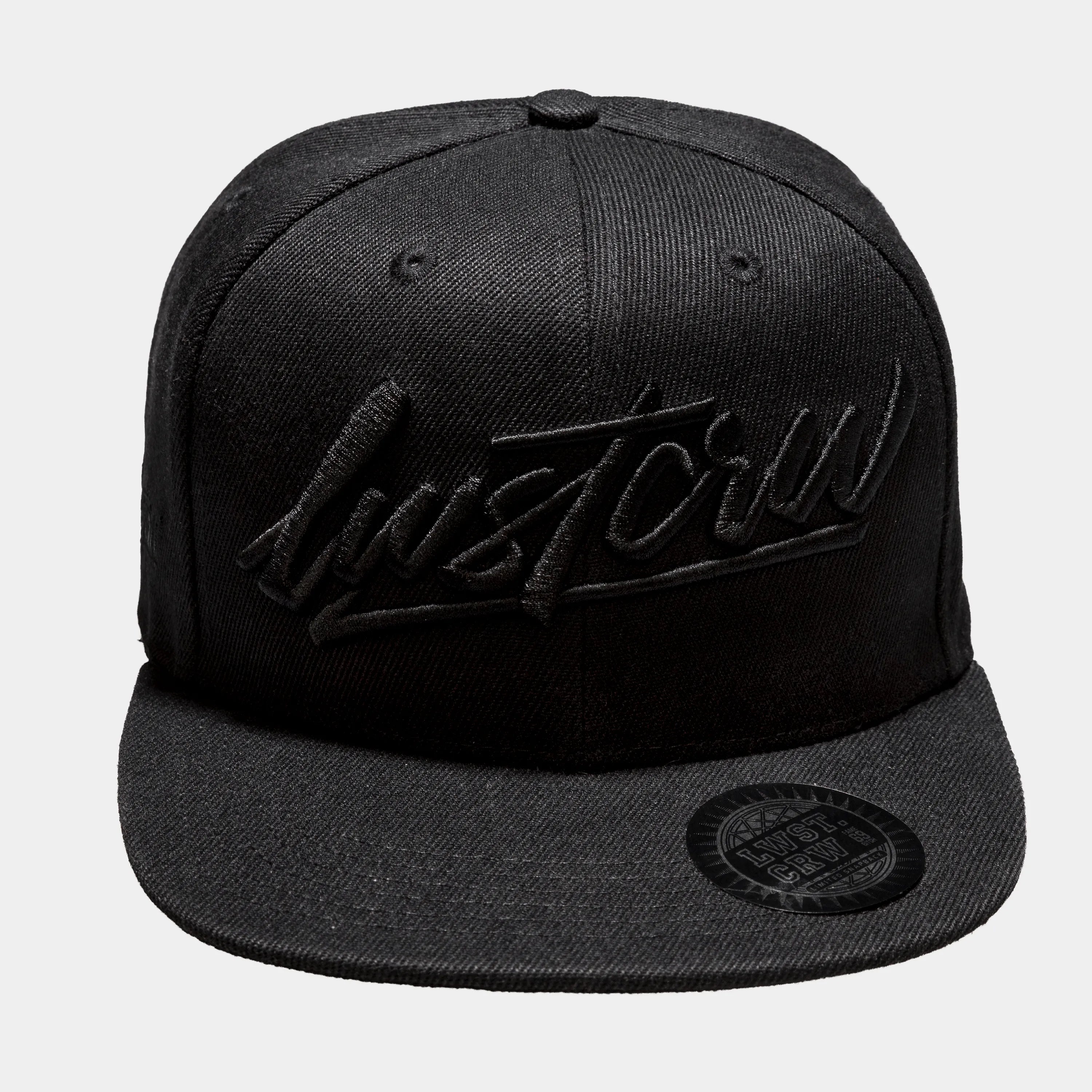 Black on black snapback hats online