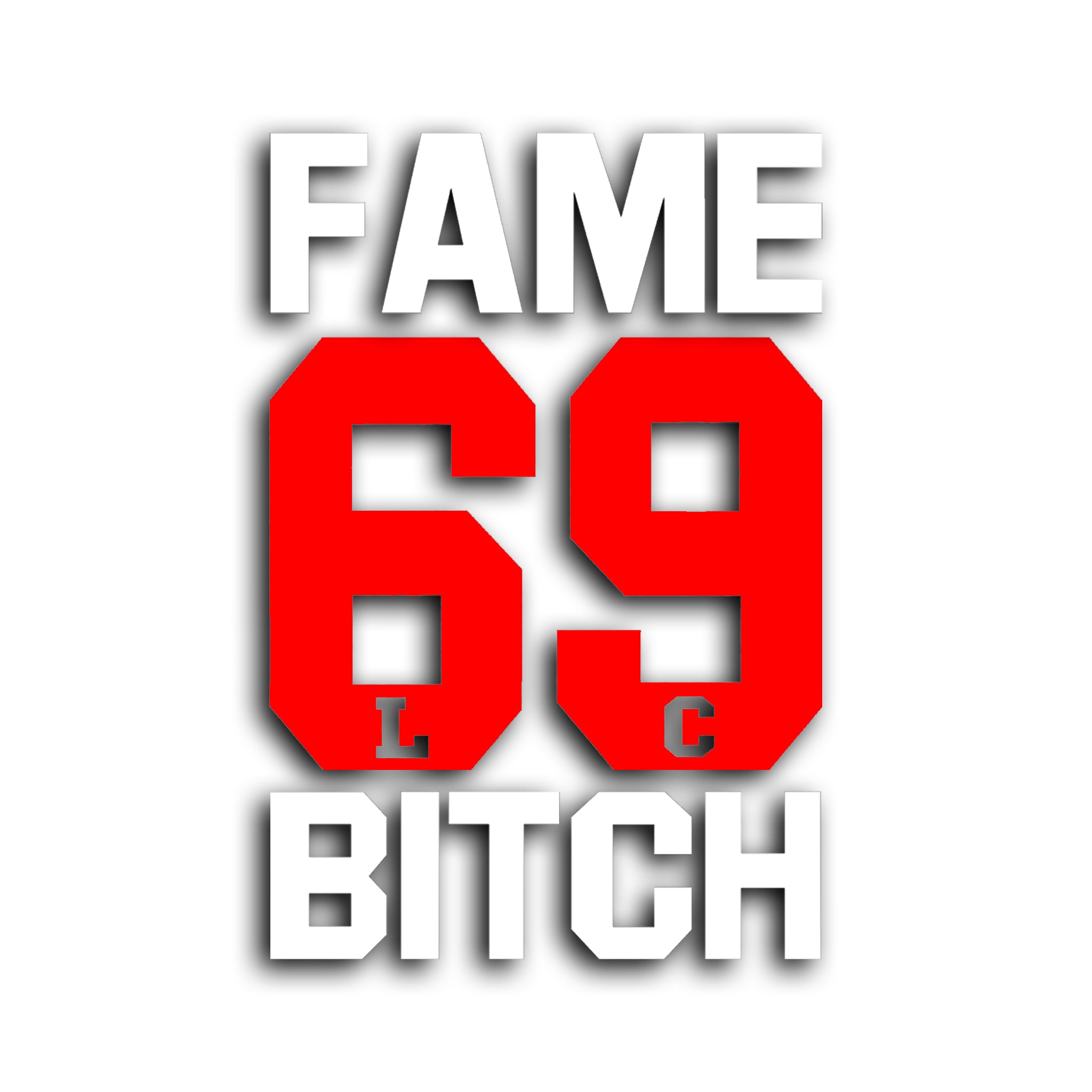 LWSTCRW™ Sticker "Fame 69 Bitch" - LWSTCRW™